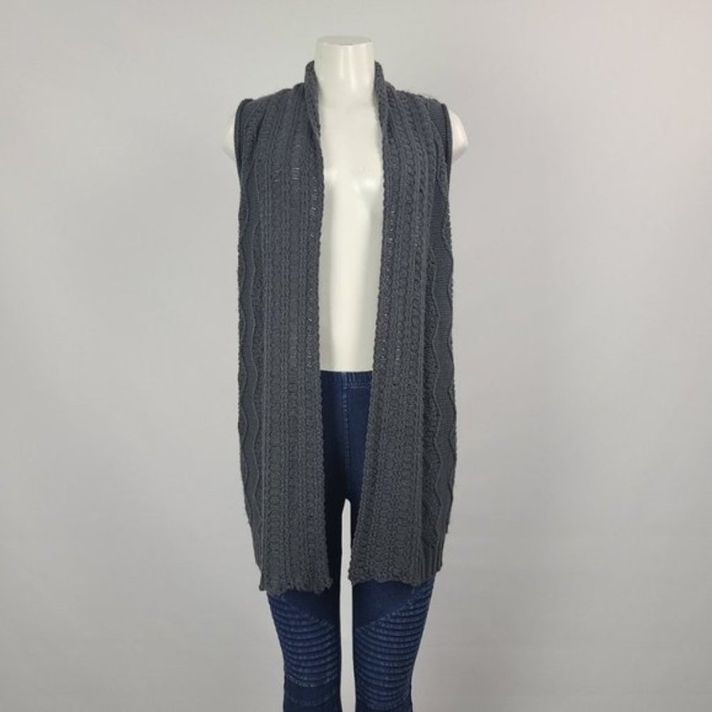 GREY Knit Wool Blend Vest Size S